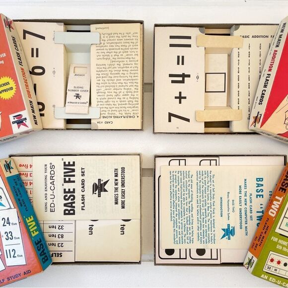Vintage Math Ed-U-Cards Card Games Addition Subtraction Flash Cards Never Used - Picture 4 of 5